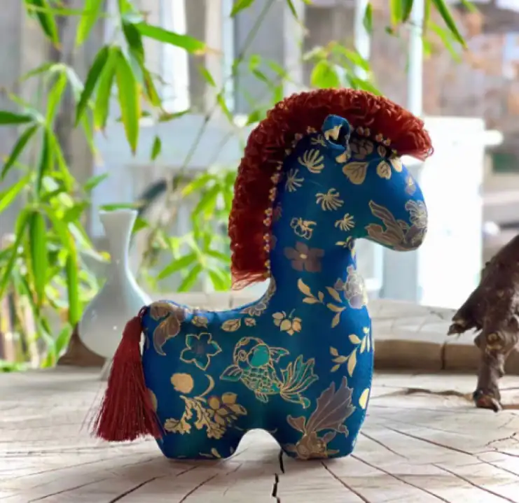 蓝色花布福马手工艺原型